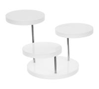 GALPADA Espositore Anelli Acrilico Rotante Bianco Organizer Salvaspazio per Gioielli Supporto Espositivo Elegante per Vetrine e Mensole