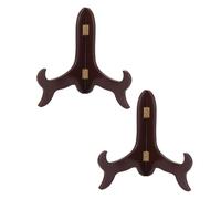 GALPADA Espositore di Piatti in Legno 2 Pezzi, Porta Ricette da Cucina e Organizer per Bancone, Supporto per Cartoline e Dolcetti, 26-29 CM per Uso Domestico e Ufficio