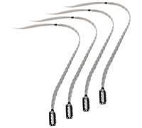 GALPADA Extension per Coda di Cavallo Intrecciata Sintetica Clip Set 4 Pezzi Resistente al Calore Trecce Dall’Aspetto Naturale per Ragazze e Adolescenti Parrucca Intrecciata da Boxe