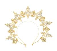 GALPADA Fascia per con dorata della Vergine fascia a raggiera impacco per con della dea fascia della dea accessori per da damigella d'onore perla