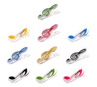 GALPADA Fermagli per Spartiti Musicali 10 Pezzi Clip Porta Spartiti in Plastica Resistente Morsetti Colorati per Libri e Fogli Musicali Accessori per Pianoforte e Musicisti Facile da