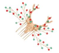 GALPADA Fermaglio Per Capelli Forma Di Renna Natalizia Pettine Cristalli Finti Accessorio Per Capelli Da Sposa Per Eventi Festivi Facile Da Usare e Adattabile Vari Stili Di Acconciature