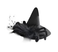 GALPADA Fermaglio per Chioma Nero a Forma di Cappello da Maga Rete Ragno, Leggero e Facile da Indossare, Accessorio Gotico per Feste a Tema e Halloween