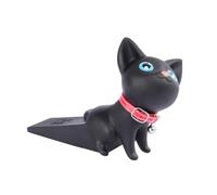 GALPADA Fermaporta a Forma di Gatto in PVC Nero, Protezione Sicura Anti-pizzicamento e Anti-graffio per Porte in Casa e Ufficio Colore Casuale