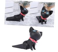 GALPADA Fermaporta Sicuro in PVC Nero a Forma di Gatto, Protegge Le Dita e Previene la Chiusura Accidentale della Porta, per Casa e Ufficio Colore Casuale