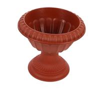 GALPADA Fioriera in Urna da Esterno in Plastica Piedistallo Vaso da Giardino Stile Romano retrò per Decorazioni Matrimonio e Giardino Vaso da Fiori per Esterni Colore Mattone