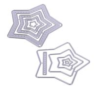 GALPADA Fustelle a Stella in Acciaio al Carbonio per Scrapbooking DIY | Forme Decorative Precise, Stratificazione Semplice, Argento, per Cartoncino e Album, Taglio Pulito