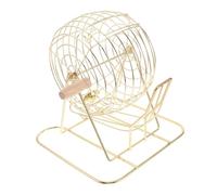 GALPADA Gabbia per Palline da Bingo Piccola Accessorio da Tavolo per Gioco della Lotteria Supporto Leggero e Portatile per Bingo Struttura in Filo Manovella Pratico per Ragazzo Ragazza Rag