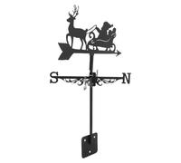 GALPADA Gallina Segnavento Natalizio da Giardino in Ferro per Esterno | Decorazione Vintage Realistica, Nero, per Prato e Cortile, Indicatore Direzione Vento