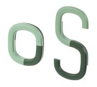 GALPADA Ganci a S senza Fori in Plastica Abs, Set da 2 Pezzi, Ganci Decorativi Multifunzionali per Cucina, Bagno e Soggiorno, Appendino per Utensili, Asciugamani e Abiti, Design Moderno