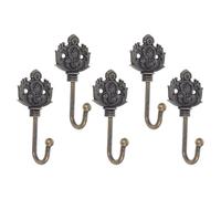 GALPADA Ganci Appendiabiti da Parete Vintage in Metallo con Viti, Set da 5 Pezzi, Ganci Decorativi Rustici per Ingresso, Camera da Letto e Bagno, per Cappotti, Asciugamani e Borse
