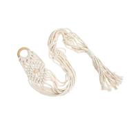 GALPADA Gancio Intrecciato per Ukulele in Macramè Bianco 125 Cm, Supporto da Parete per Strumenti Musicali, Appendino Decorativo in Cotone e Lino per Ukulele e Chitarra, Porta-ukulele