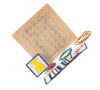 GALPADA Geoboard in Legno con Elastici Resistenti per Strumenti Didattici di Geometria e Matematica Gioco Educativo per Sviluppo Creatività e Percezione dello