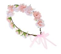 GALPADA ghirlanda di vimini arredamento vestito costumi ragazza Decorazione cerimonia Foto cappello da per donna di fiori per Cappello da canottaggio yacht stoffa