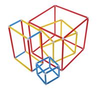 GALPADA Giocattoli Interlocking per Costruzione di Forme Geometriche Kit Stem Educativo per Materiale Sicuro e Smontabile per Sviluppo Abilità Motorie e Apprendimento Matematico
