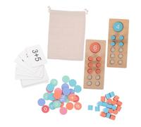 GALPADA Gioco Montessori Contatore Numerico per Cornice in Legno e Perline Colorate Strumento Didattico per Addizione e Sottrazione per Scuola dell’Infanzia e Homeschooling Portatile e