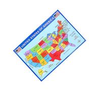 GALPADA Grande Mappa Murale degli Stati Uniti per Muro, Poster Educativo di Geografia per Scuola e Casa, Poster Dettagliato Resistente ai Colori Vivaci per Apprendimento di Paesi e Fiumi