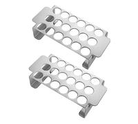 GALPADA Griglia per Barbecue in Acciaio 430 Set 2 Pezzi Supporto per Jalapeno Fori 18, per Grigliate All'aperto e Campeggio, Utensile per Togliere Torsolo del Jalapeno, Resistente e Leggero