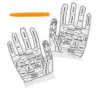 GALPADA Guanti da Massaggio per Riflessologia con Agopressione Elastici e Portatili, Set con Bastoncino Massaggiante per Mani e Dita, Strumenti per Benessere e Rilassamento a Casa