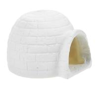 GALPADA Igloo Simulato Modello Igloo Decorazioni Casa di Ghiaccio Artificiale per Giocare Igloo Figurine da Ice Igloo Gioca Igloo Piccolo Mondo Figura Igloo Igloo Resina PVC Bianco