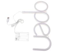 GALPADA Insegna al Neon LED Bianca per Bar Alimentazione a Batteria e Usb, Luce da Parete in Pvc per Decorazione Feste di San Valentino e Natale