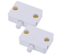 GALPADA Interruttore Porta Automatico Controllo Luce Bianco 2 Pezzi, Supporta Uso Prolungato per Armadio in Plastica per Luci da Cucina e Guardaroba
