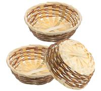 GALPADA Intrecciati in Bambù come Porta Dolci Set di 3 Design Unico e Versatile per e Snack per Tè Pomeridiano
