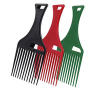 GALPADA Kit 3 Pezzi Materiale Delicato sulla Pelle in Plastica Pettine a Forchetta Design a Denti Larghi per Chioma Ricci e Spessi per Styling Fai-da-te