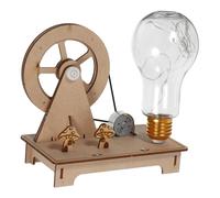 GALPADA Kit Generatore Elettrico Manuale in Legno per Gioco Scientifico Stem da Te Educativo per Ragazzi e Ragazze Sviluppo Abilità Osservazione e Analisi Progetto Didattico
