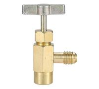 GALPADA Kit Rubinetto per Bomboletta R134a con Valvola di Sicurezza, Adattatore Metallico 1/2" Standard e Raccordo Filettato 1/4" SAE per Impianti di Refrigerazione Aria Condizionata,