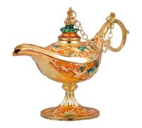 GALPADA Lampada da Tavolo Resistenza a Rottura e Usura Vintage Forma di Genio in Lega di Zinco per Decorazione da Tavola su Scaffale o Palco