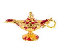 GALPADA Lampada Decorativa Vintage in Lega di Zinco Rossa Design Classico Simulato, Leggera ed Elegante per Decorazioni Natalizie e Arredamento Casa