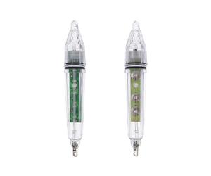 GALPADA Lampada per Pesca Subacquea LED Regolabile 17cm 2 Pezzi Luce Rossa e Bianca in PC per Pesca Notturna e Pratica