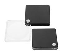 GALPADA Lente D’ingrandimento Portatile Pieghevole da 2 Pezzi, Lente D’ingrandimento Quadrata Tascabile ad Alta Definizione per Identificazione Gioielli, Riparazione Orologi e Uso Esterno