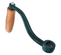 GALPADA Manico Manuale per Tritacarne in Legno e Ferro Verde, Maniglia per Macina Carne Efficiente e Salvaspazio per Emergenze e Viaggi