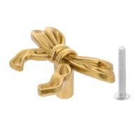 GALPADA Maniglia per Porta e Mobile in Ottone a Forma di Fiocco Pomello Decorativo per Cassetti e Armadietti Maniglia per Guardaroba e Sportelli Facile da Installare Resistente e