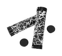 GALPADA Manopole per Manubrio Mountain Bike Antiscivolo Nere e Bianche, Impugnature Ergonomiche Traspiranti per Bici da Strada e Bici da Crociera, Coppia 1 Paio per Ciclismo Outdoor