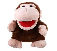 GALPADA Marionetta Mano Scimmia Morbida in Peluche con Bocca Mobile Interattivo per Raccontare Storie e Sviluppare Abilità Sociali Burattino Animale Educativo per