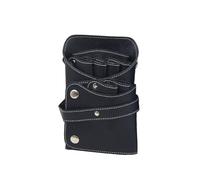 GALPADA Marsupio da Lavoro Borsa Compatta Organizer per Forbici e Pettini in Pelle Nero per Parrucchiere per Salone di Bellezza Professionale