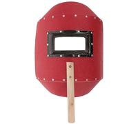 GALPADA Maschera per Saldatura con Manico in Carta Vulcanizzata Rossa, Facile da Usare e Comoda, per Lavori di Saldatura Elettrica e Protezione del Viso