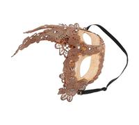 GALPADA Maschera Veneziana Oro in Pizzo con Elementi in Plastica, Fascia Elastica Regolabile per Eventi di Masquerade e Cosplay, Design Elegante e Vestibilità Sicura