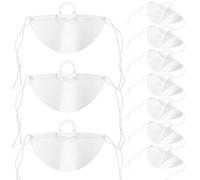 GALPADA Maschere di Plastica Trasparenti Antiappannamento per Ristoranti e Catering, Schermo Protettivo Leggero e Flessibile, Confezione da 10 Pezzi per Chef e Personale di Sala