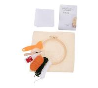 GALPADA Materiale per Punch Needle DIY con Telaio in Legno per Sottobicchieri Ricamati Kit Completo per Creare Tappeti Tufted Strumenti per Ricamo Fai da Te per Relax e creatività