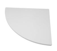 GALPADA Mensola Angolare da Parete Bianca 30 CM, Ripiano Triangolare a Ventaglio in Materiale Composito, Supporto per Cucina Soggiorno Bagno Chiodo Antitraccia Incluso