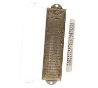 GALPADA Mezuzah Ebraica in Lega di Metallo Artigianale, Decorazione retrò per Casa e Ufficio, Porta Mezuzah Simboli Sacri e Scritture Visibili, Set da 1 Pezzo per Arredamento Religioso