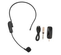 GALPADA Microfono ad Archetto Wireless Uhf Nero in Abs per Insegnanti | Batteria 500mah, Vernice Uv, Connessione senza Fili, Uso per Lezioni e Arti Sceniche