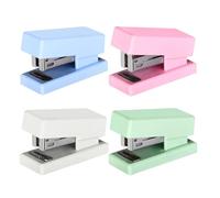 GALPADA Mini Cucitrice in Metallo da Tavolo 4 Pezzi Spillatrice Manuale Piccola e Portatile per Studenti Pinzatrice Compatta per Casa Scuola e Ufficio Design Colorato e Funzionale