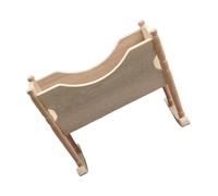 GALPADA Mini Culla in Legno per Casa delle Bambole Decorazione Simulazione Piccola Culla Ornamento Miniatura per Scrivania Accessorio Mini Casa Leggero e Dettagliato per Decorazioni e