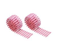 GALPADA Mini Recinzione da Giardino in Legno 2 Pezzi, Decorazione Miniatura per Micro Paesaggi e Fattorie, Colore Rosa 5 Cm X 100 Cm, Ornamento Resistente e Pratico per Esterni
