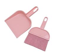 GALPADA Mini Scopetta e Paletta Casa per Pulizia Gabbie Animali Domestici Set Piccolo Portatile per Desktop e Spazi Stretti Kit Pulizia Riutilizzabile Rosa